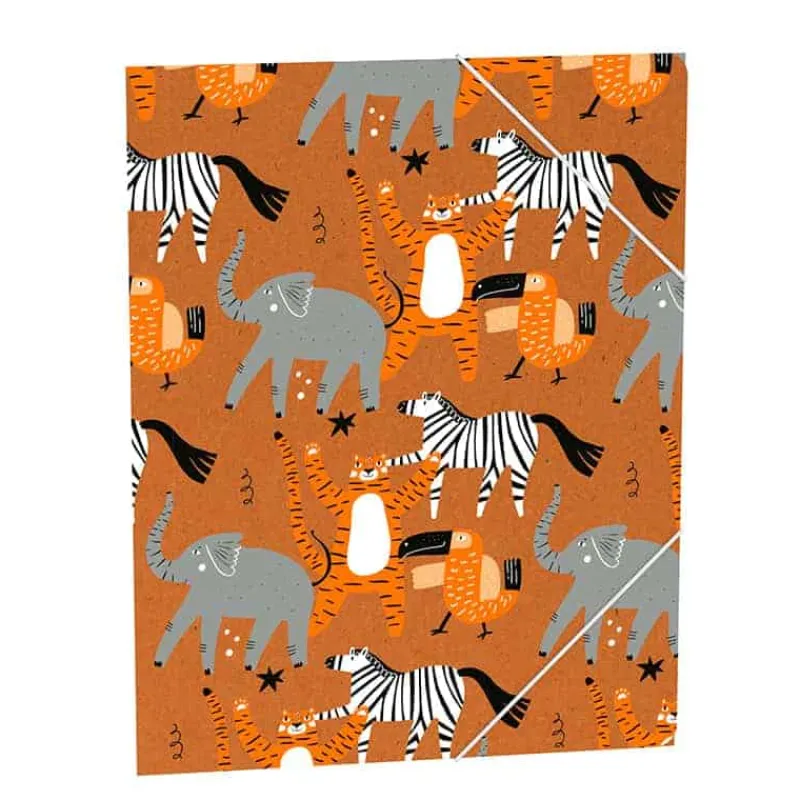 Lannoo Graphics Lannoo Elastomap Oooh! Animals orange> Mappen & Ordners