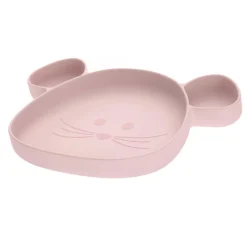 Lässig siliconen bord little chums muis roze> Eten En Drinken