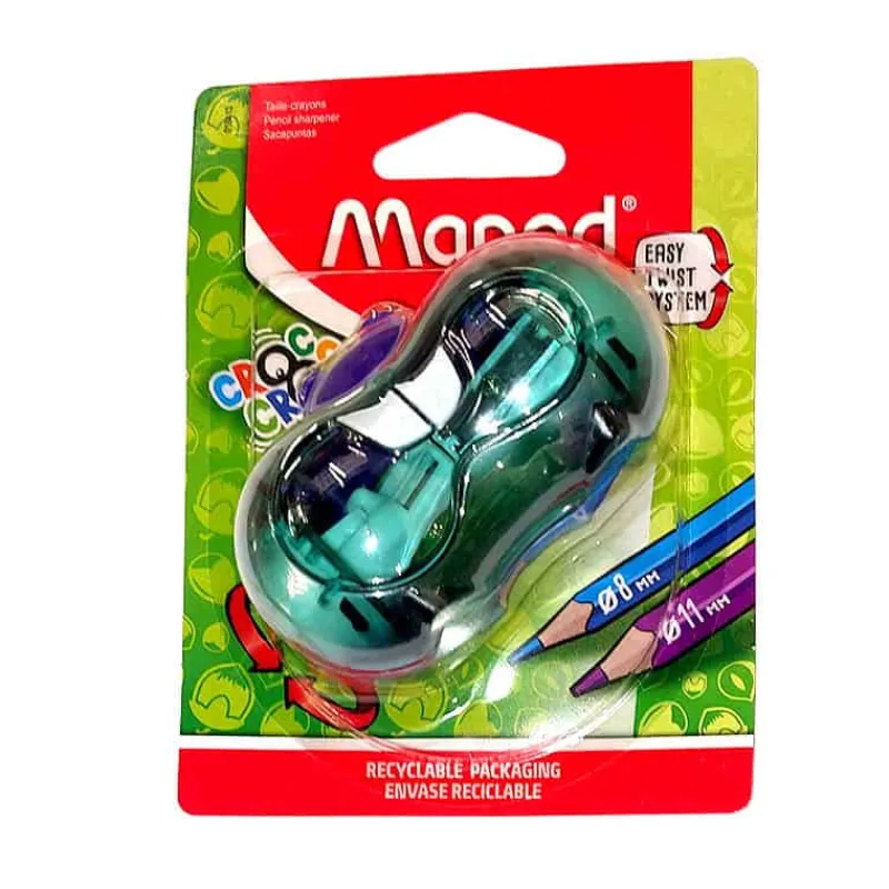 Maped Slijper Croc Twist 2 gaats blister> Bureaumateriaal
