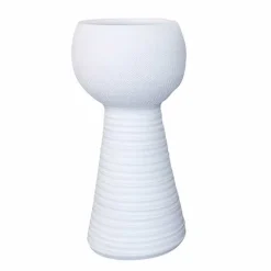 Marlou pot op voet (ø19x39cm) wit> Decoratie|Bloemen & Planten