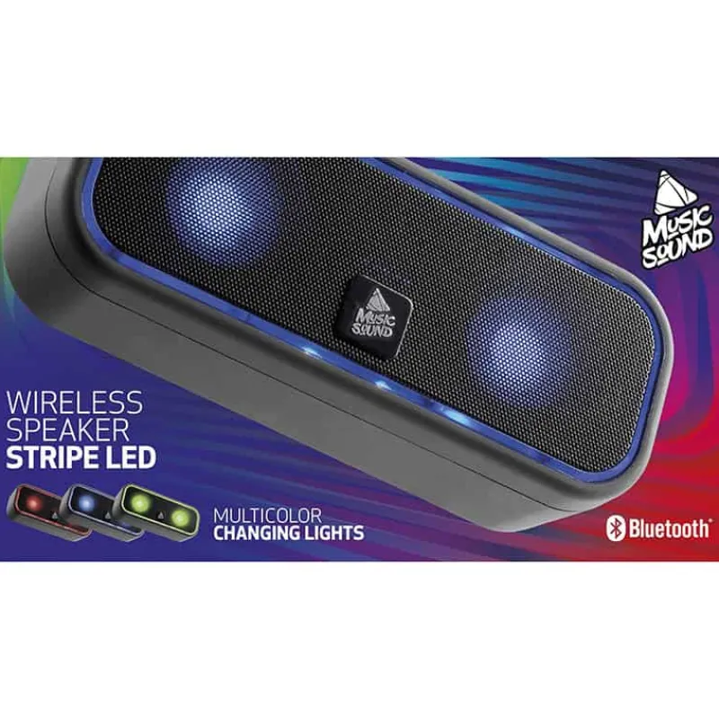 MusicS Speaker wireless led stripe bt zwart> Pc & Electronica|Electronica & Muziek