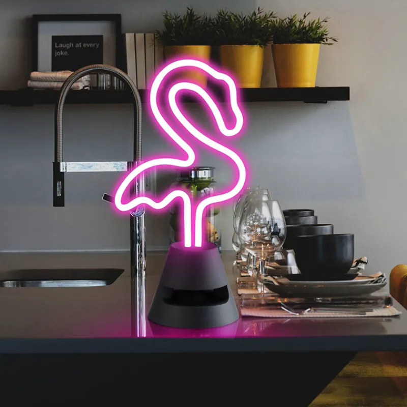 Neon Beat speaker LED flamingo> Verlichting|Electronica & Muziek