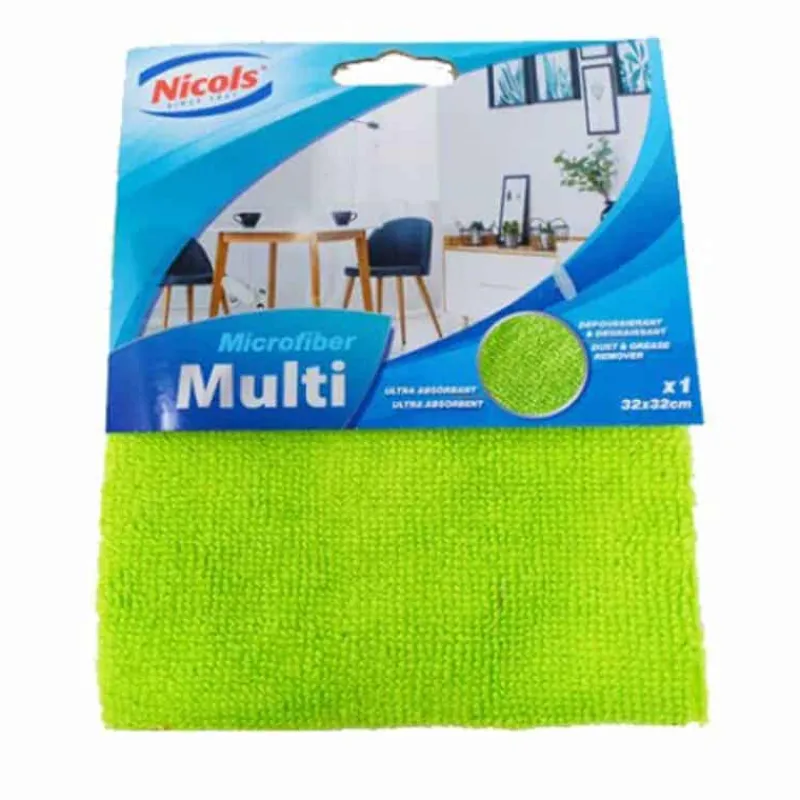 Nicols Vaatdoek 32x32cm Multi> Poetsproducten