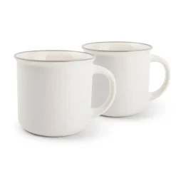 Nooz beker (39cl) rim grijs – 2 stuks> Koffie & Thee