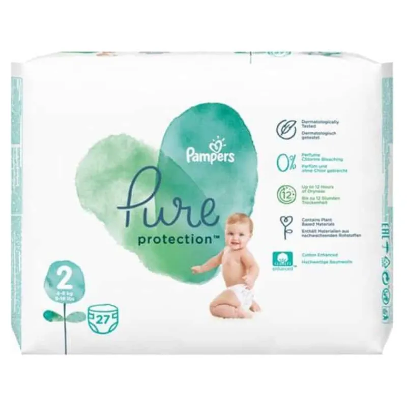 Pampers Pure Protection nr.2 (27 stuks)> Verzorging