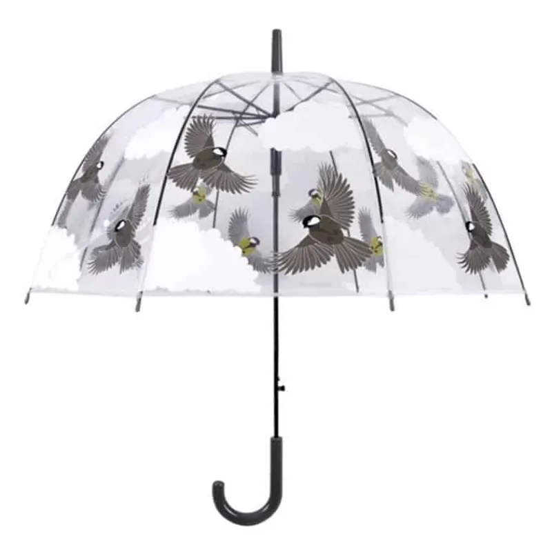 Paraplu transparant 2-zijdig vogel> Regenkleding & Paraplu'S