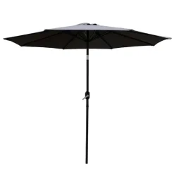 Parasol alu 270cm grijs/grijs met slinger & knik> Parasols