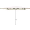 Parasol alu 3x3m grijs/creme met slinger> Parasols