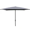 Parasol alu 3x3m grijs/grijs met slinger> Parasols