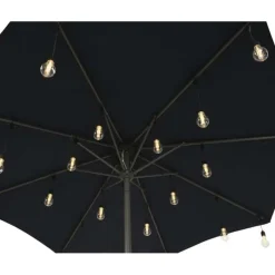 Parasol partylight buiten snoer (5m) zwart / 20 Led’s warm wit> Tuinverlichting