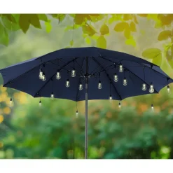 Parasol partylight buiten snoer (5m) zwart / 20 Led’s warm wit><noscript><img width=