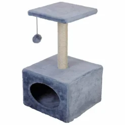Pet kattenspeeltoren en pluche (30x30x53cm)> Kat