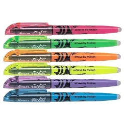 Pilot Frixion Fluo stift “Light” set 6 kleuren> Schrijven & Tekenen