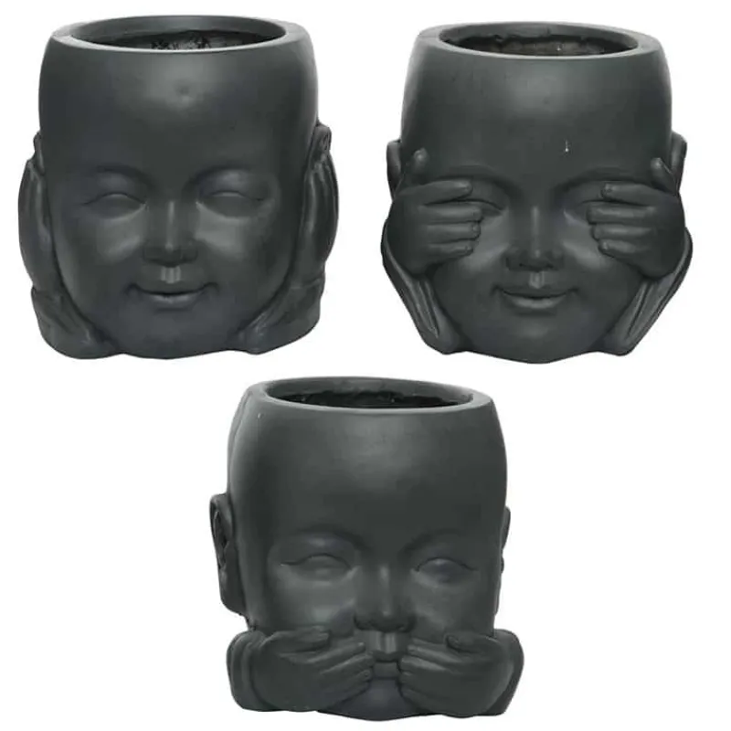 Planter monnik (ø23,5xH24cm)> Bloemen & Planten