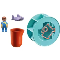 Playmobil 1.2.3 Aqua: Waterwervelrad met babyhaai (70636)><noscript><img width=