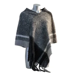 Poncho zwart> Kleding