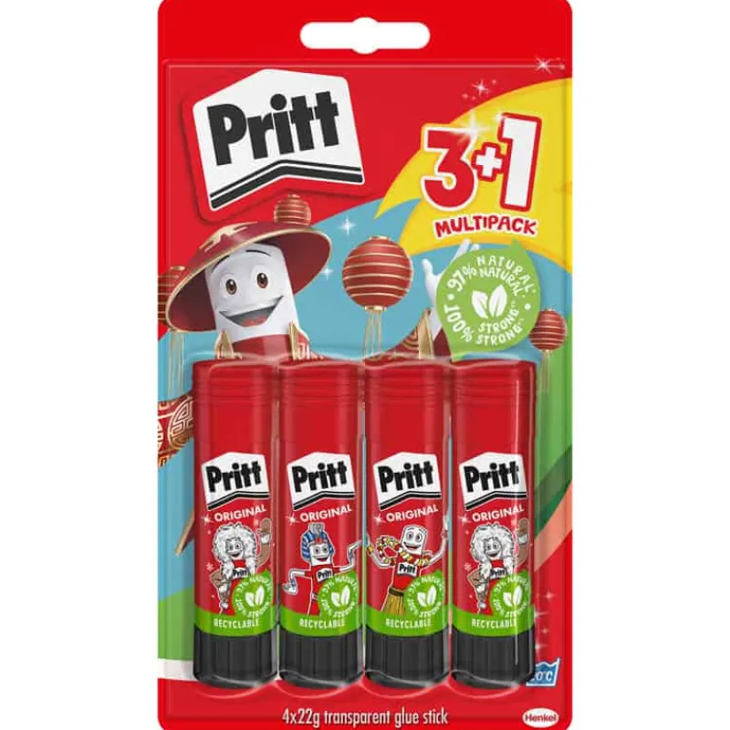 Pritt stick Multipack (3+1 GRATIS)> Knutselen|Bureaumateriaal