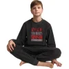 Pyjama jongens stretch music – grijs (8-16 jaar)> Kleding