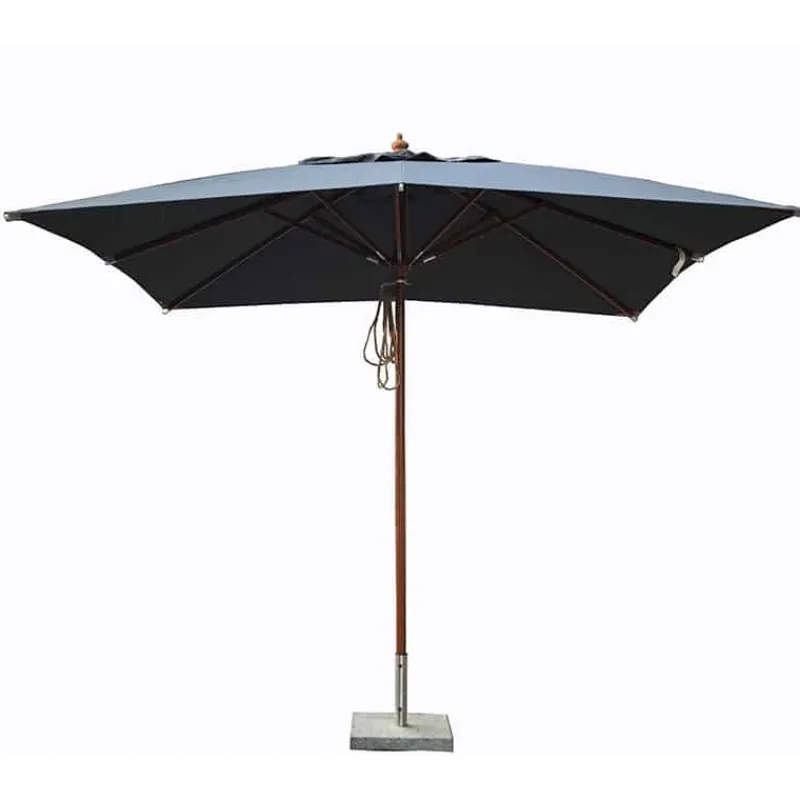 Quax Houtmast parasol (3x3m) met dubbele katrol> Parasols