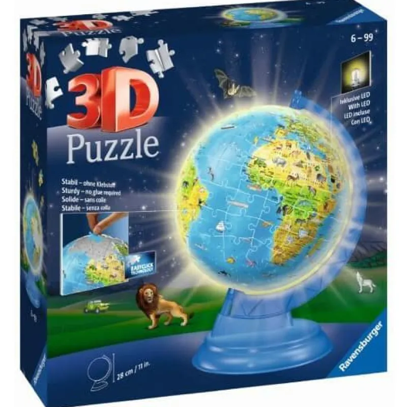 RB 3D Puzzel Kinderglobe Night Edition> Gezelschapspel|Creatief