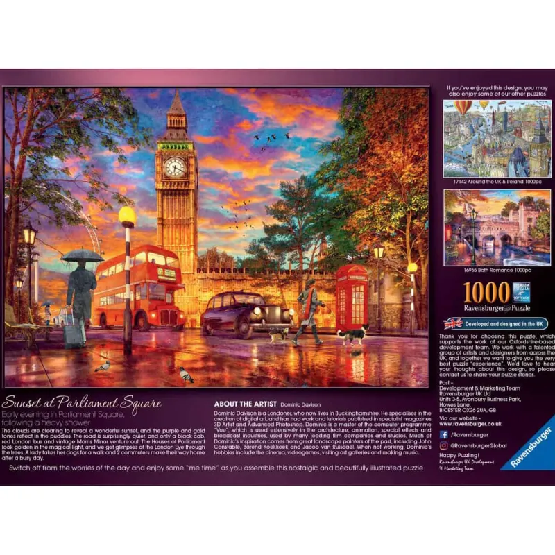 RB Puzzel 1000st Zonsondergang Londen> Gezelschapspel|Creatief