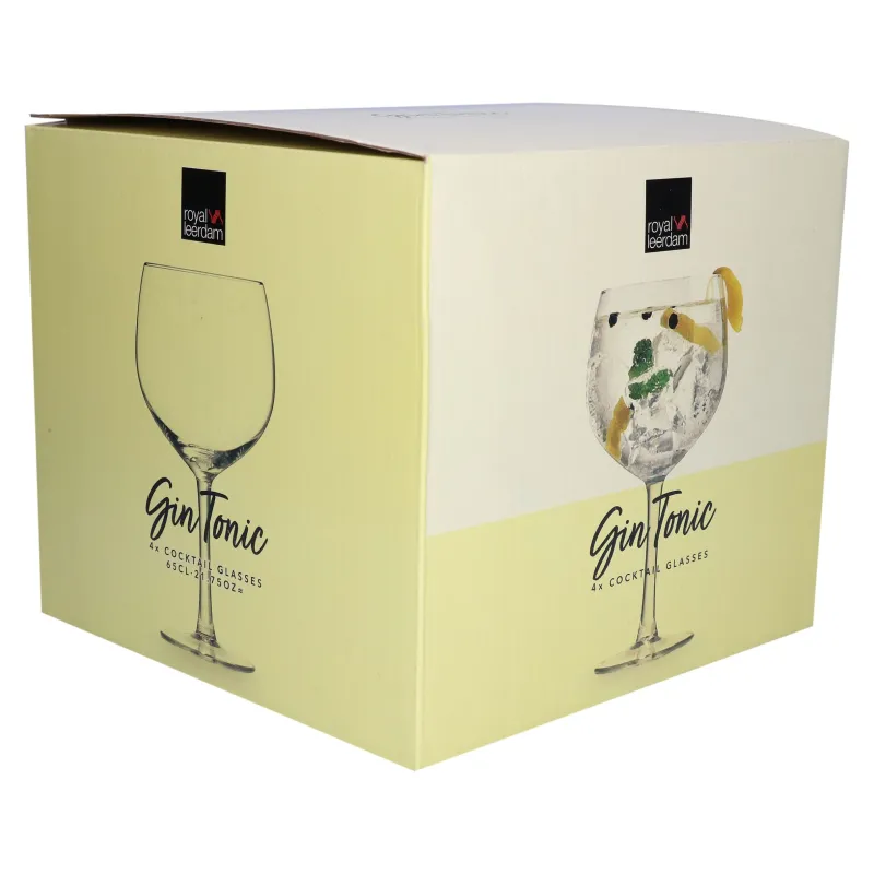 Royal Leerdam Gin Tonic glazen (65cl) – 4 stuks> Glazen & Bekers