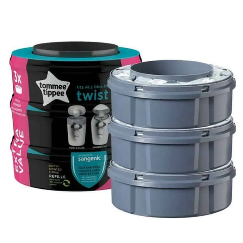 Sangenic, Tommee Tippee Sangenic New Cassette Twist 3-pack> Verzorging