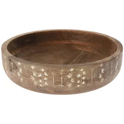 Schaal (ø29x7cm) in mangohout> Eetservies|Cadeautip