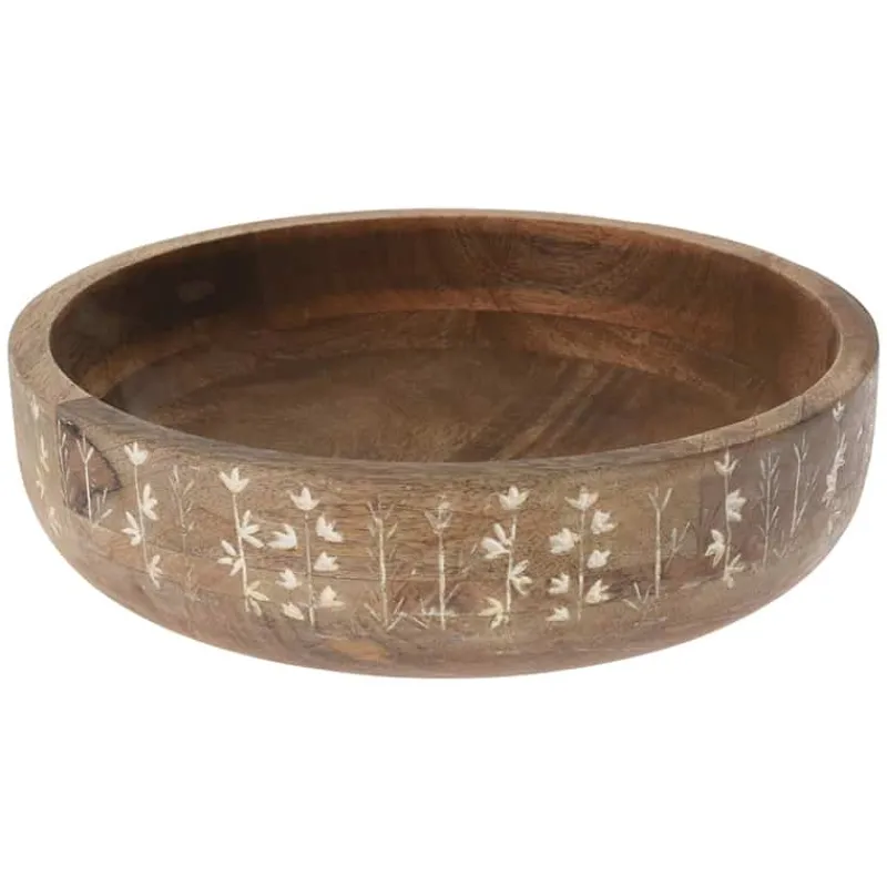 Schaal (ø29x7cm) in mangohout> Eetservies|Cadeautip