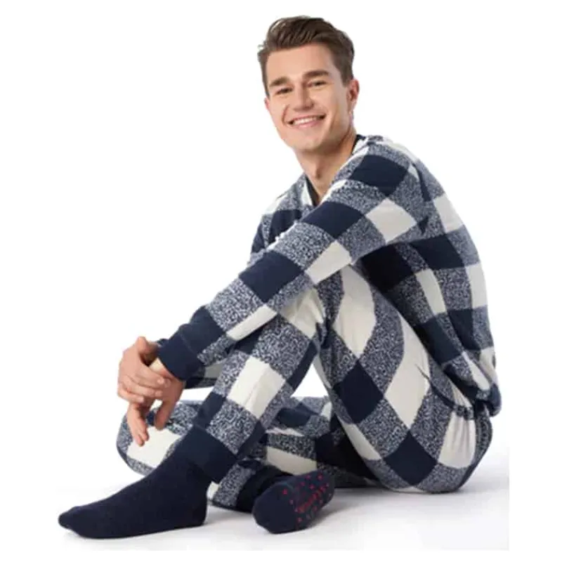 Schiesser Heren pyjama lang – geruit> Kleding