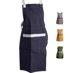 Schort Katoen met leer> Barbecue