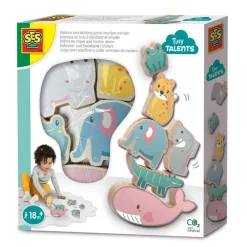 SES Houten dieren balans/stapelspel> Houten Speelgoed|Baby & Peuter