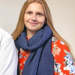 Sjaal Gebreid Denim> Kleding