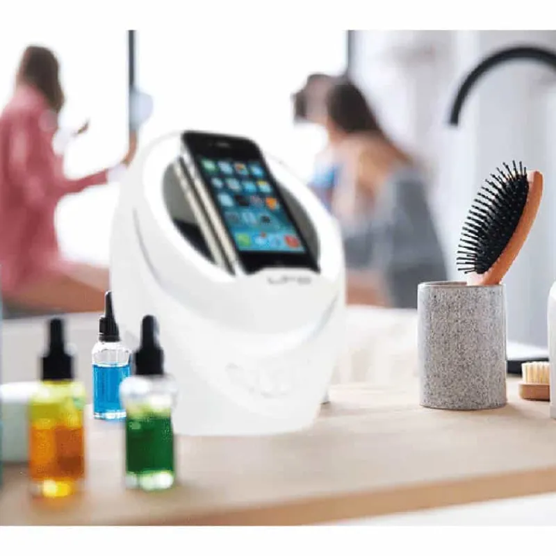 Speaker bluetooth spiegel met telefoonhouder> Badkamer