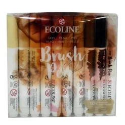 Talens Ecoline Brushpen – beige/bruin (skin) set (10st)> Schrijven & Tekenen