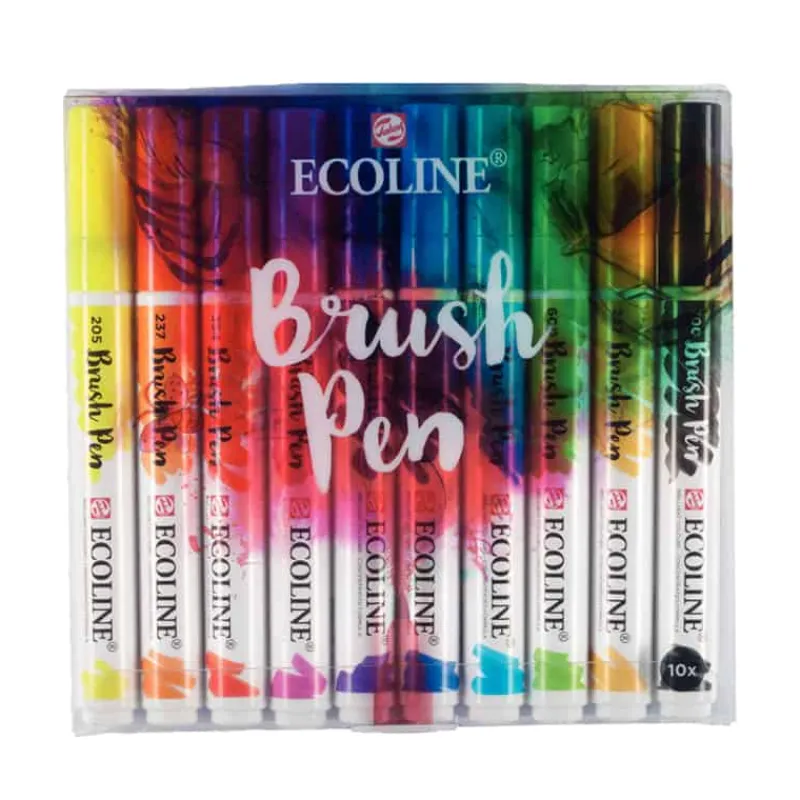 Talens Ecoline Brushpen – Basic set (10st)> Schrijven & Tekenen