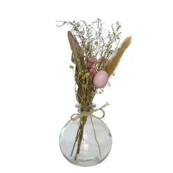 Vaas met droogbloemen (ø8xH22cm)> Pasen