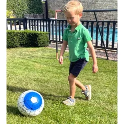 Engelhart Voetbal (size 5) in PU wit/blauw> Fiets & Sport