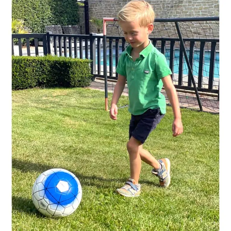 Engelhart Voetbal (size 5) in PU wit/blauw> Fiets & Sport