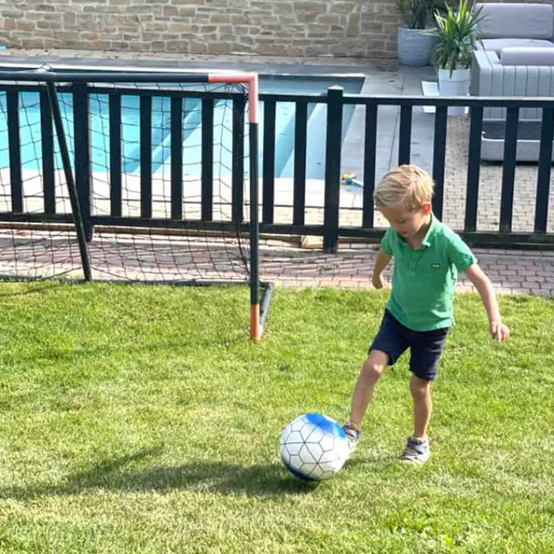 Engelhart Voetbal (size 5) in PU wit/blauw> Fiets & Sport