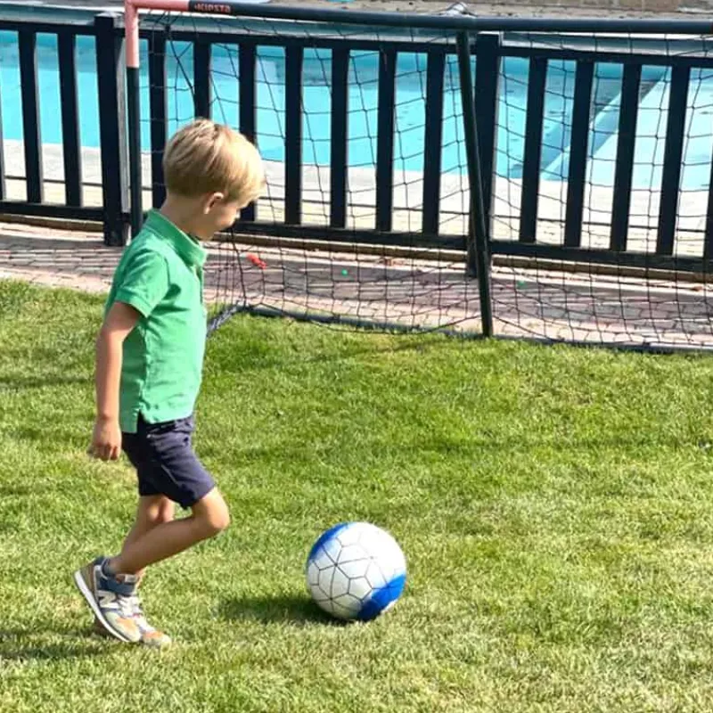 Engelhart Voetbal (size 5) in PU wit/blauw> Fiets & Sport