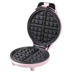 Wafelijzer ronde brusselse wafel roze 700W> Keuken