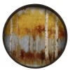 Wandversiering “Betula” (ø36x5cm) amber/blauw> Muurdecoratie